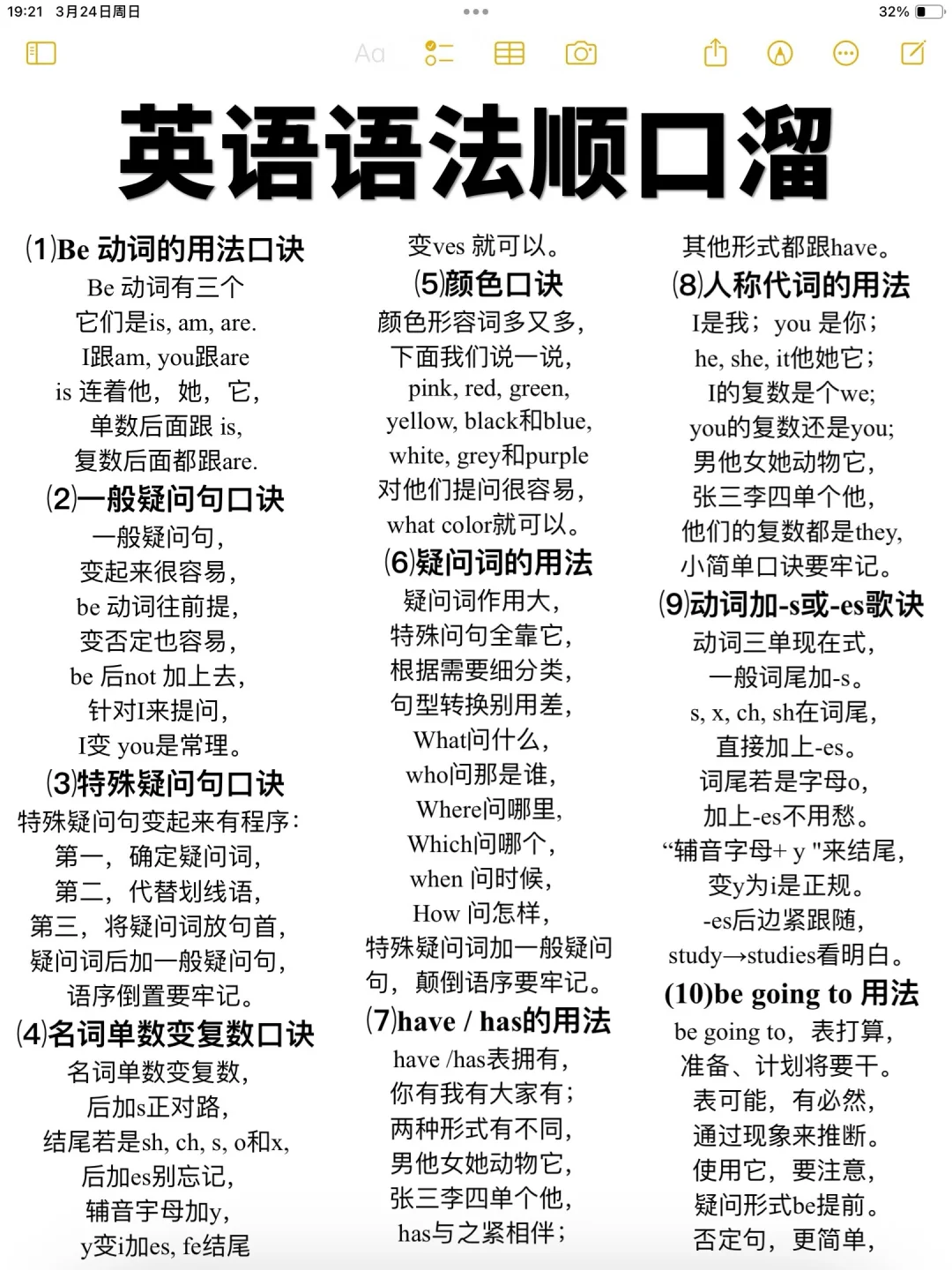 悟了！拒绝死记硬背！英语语法顺口溜太顶了！