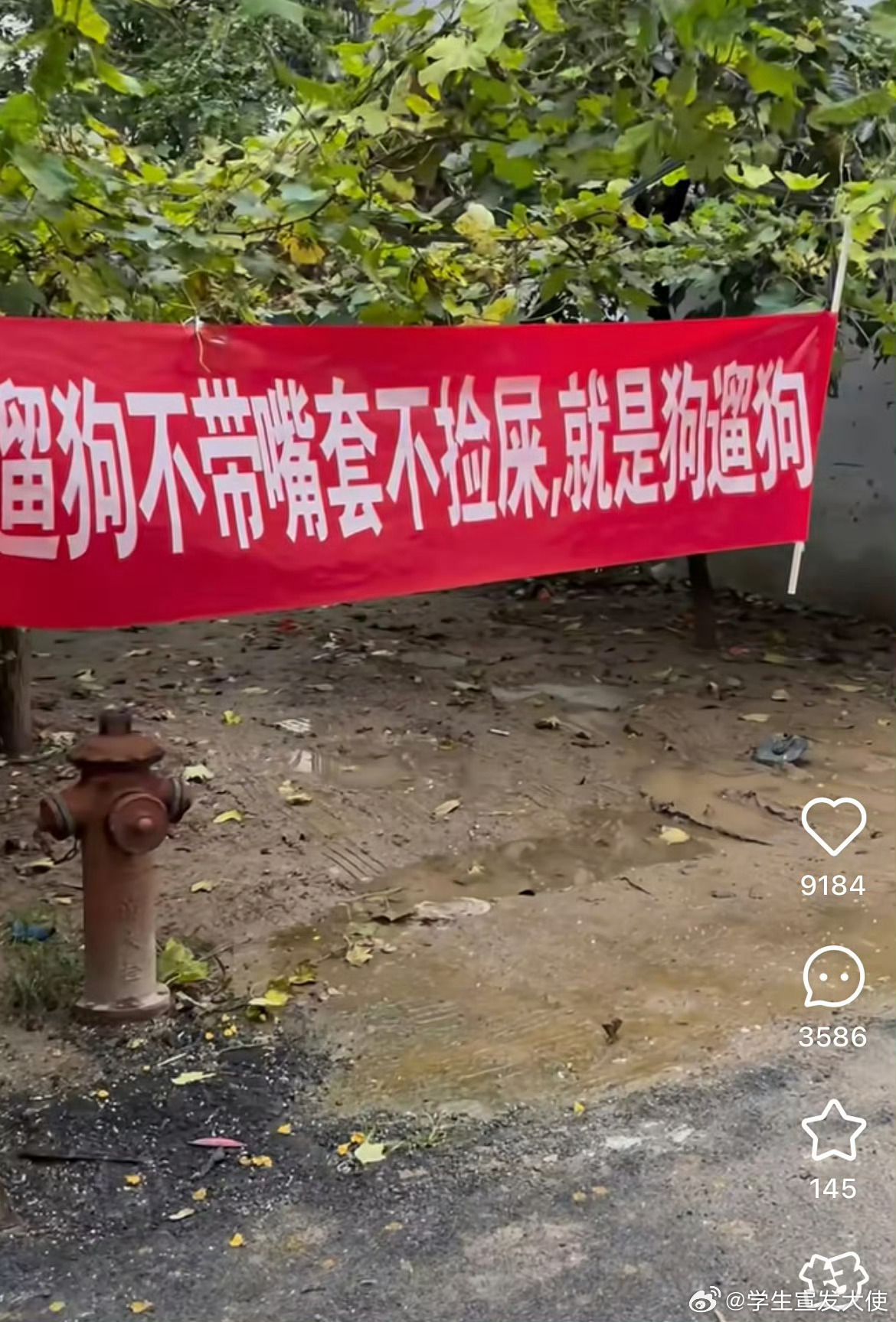 小区的条幅惹争议 ​ ​​​