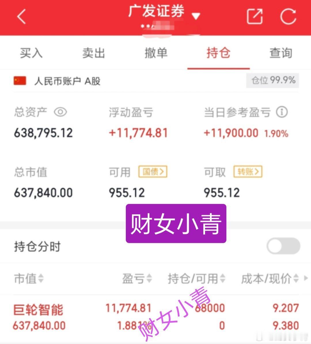 尾盘大盘突然跳水让小青感到一丝不安，总感觉市场情绪会被带动，希望明天有逃顶的机会