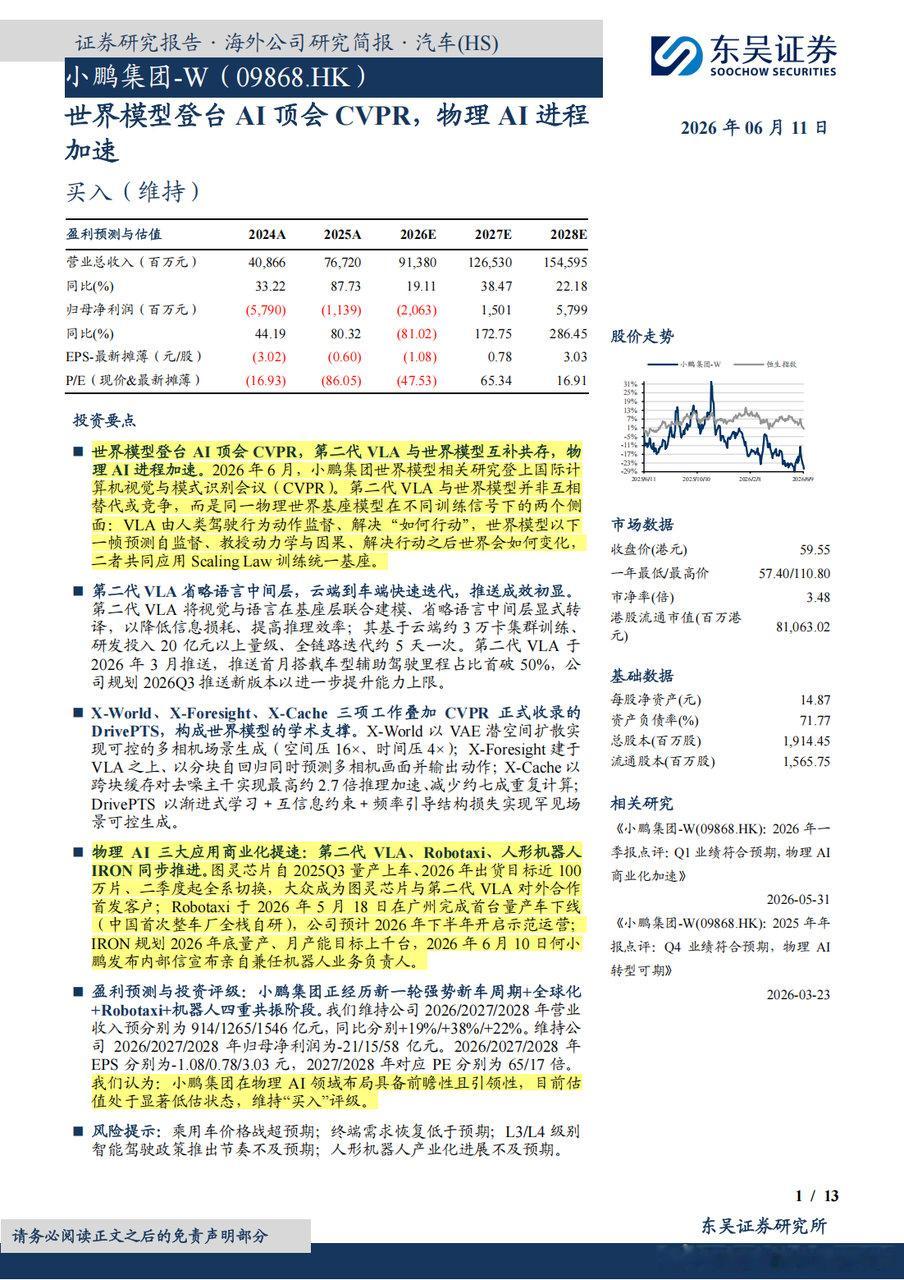 大摩推小鹏 汽车即机器人大摩看好小鹏维持超配目标价96港元  其实每次群访都有人