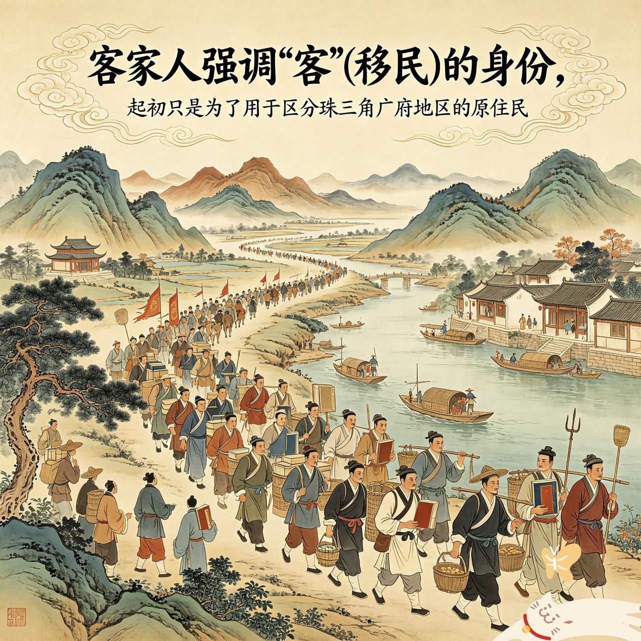 客家人，以“客家人”称谓而自居，自称为“客”(中原移民)。其实，它是相对于南方百