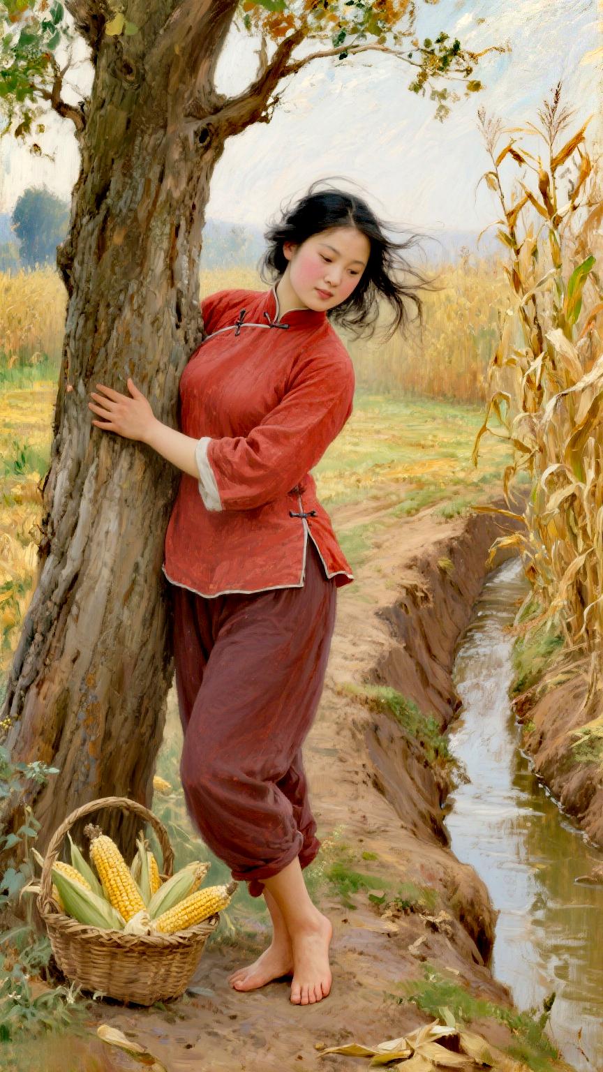 复古穿搭 乡村田野 乡土气息