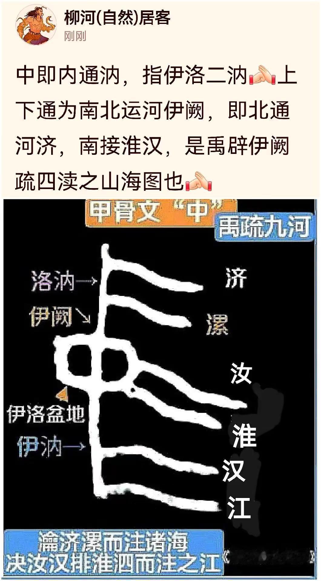 中字的本源→大禹治水山海图