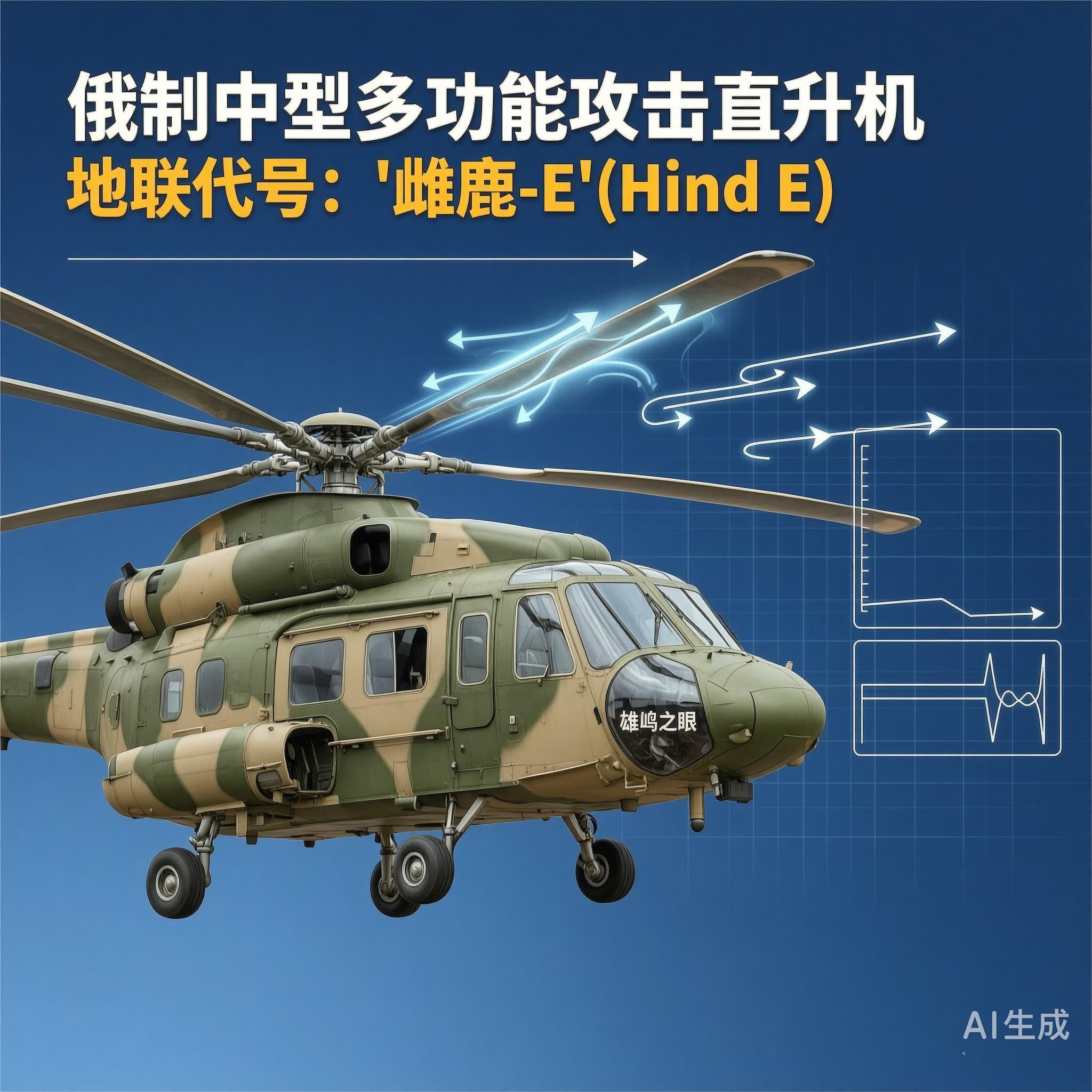 军事ai新视野 俄罗斯米-35“雌鹿E”武装直升机米-35是俄罗斯米里设计局研制