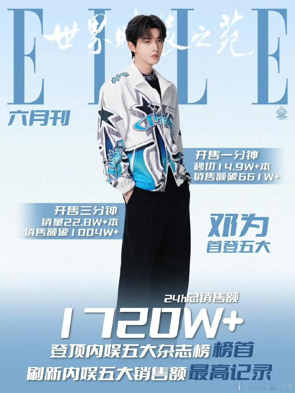 邓为五大销售登顶  有颜值、有演技，粉丝也很有素质。相信邓为的未来一定会更好。 