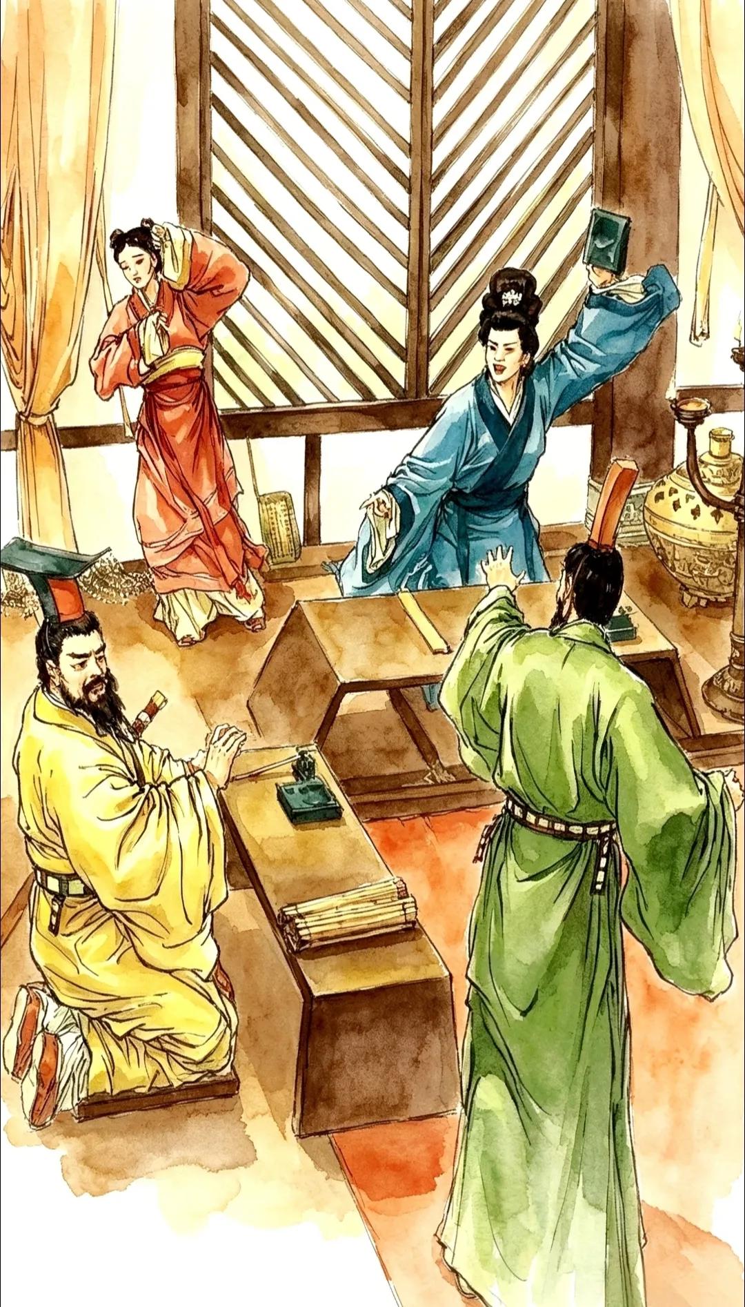 这幅插图是哪部名著中的哪个名场面？