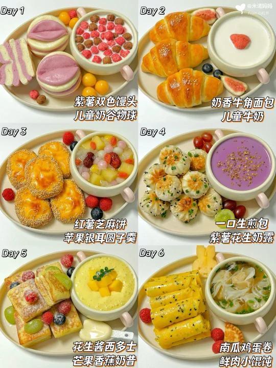 小朋友一周美味早餐‼️营养搭配.好吃不重样