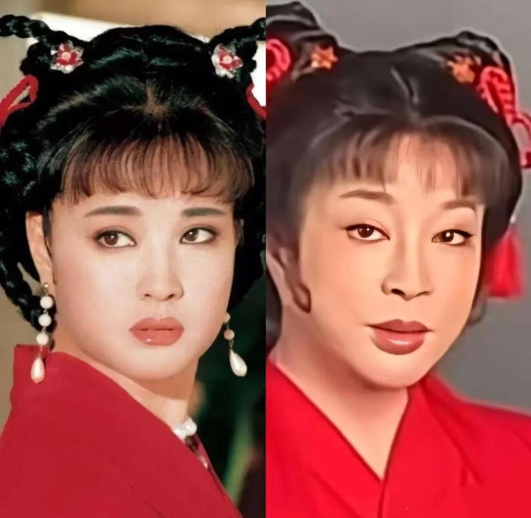 44岁依然惊艳！这双明眸配饱满红唇，尽显雍容大气。眼波流转间自带国泰民安的端庄感