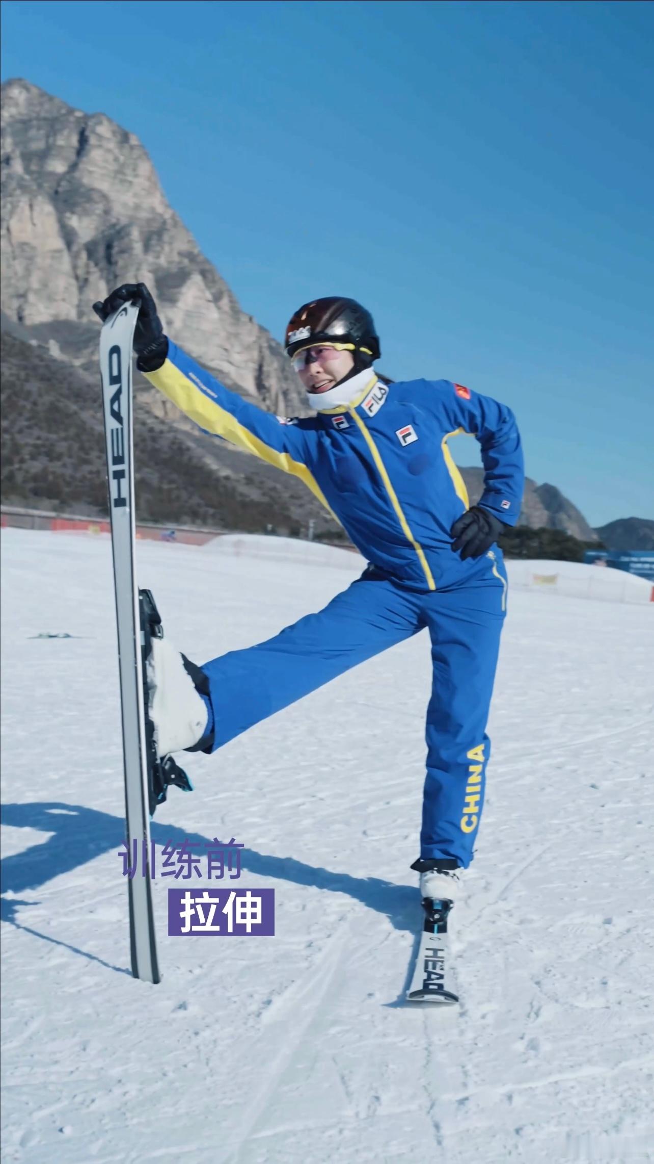 徐梦桃的滑雪搭子刷到徐梦桃在零下的气温里每天苦练的视频，滑雪的朋友们都懂，那风打