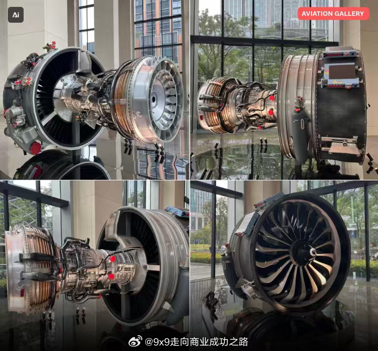 厦门航空总部大厅摆放的 Leap-1A 发动机 1∶1 模型航空创作计划 ​​​