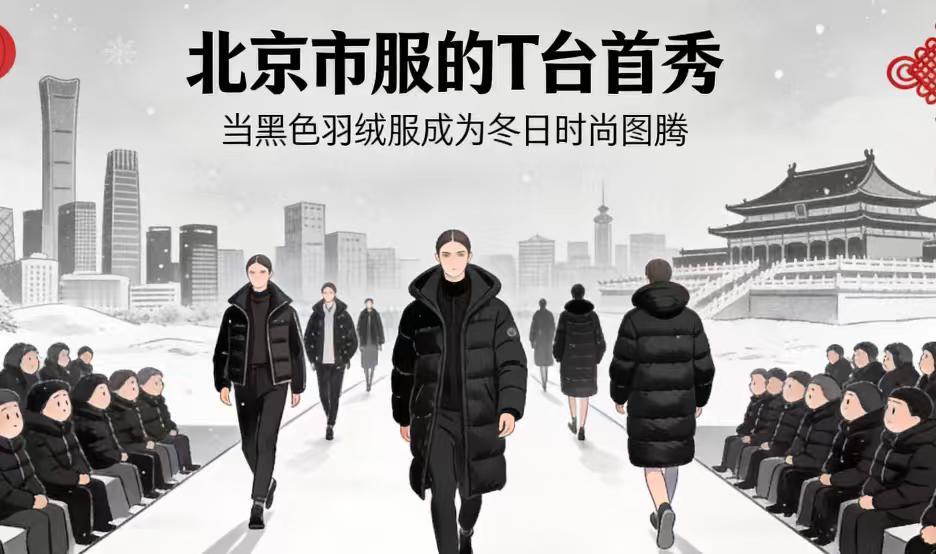北京黑色羽绒服选美大赛爆火：当“市服”走上T台，一座城市的冬日幽默与共鸣
在北京