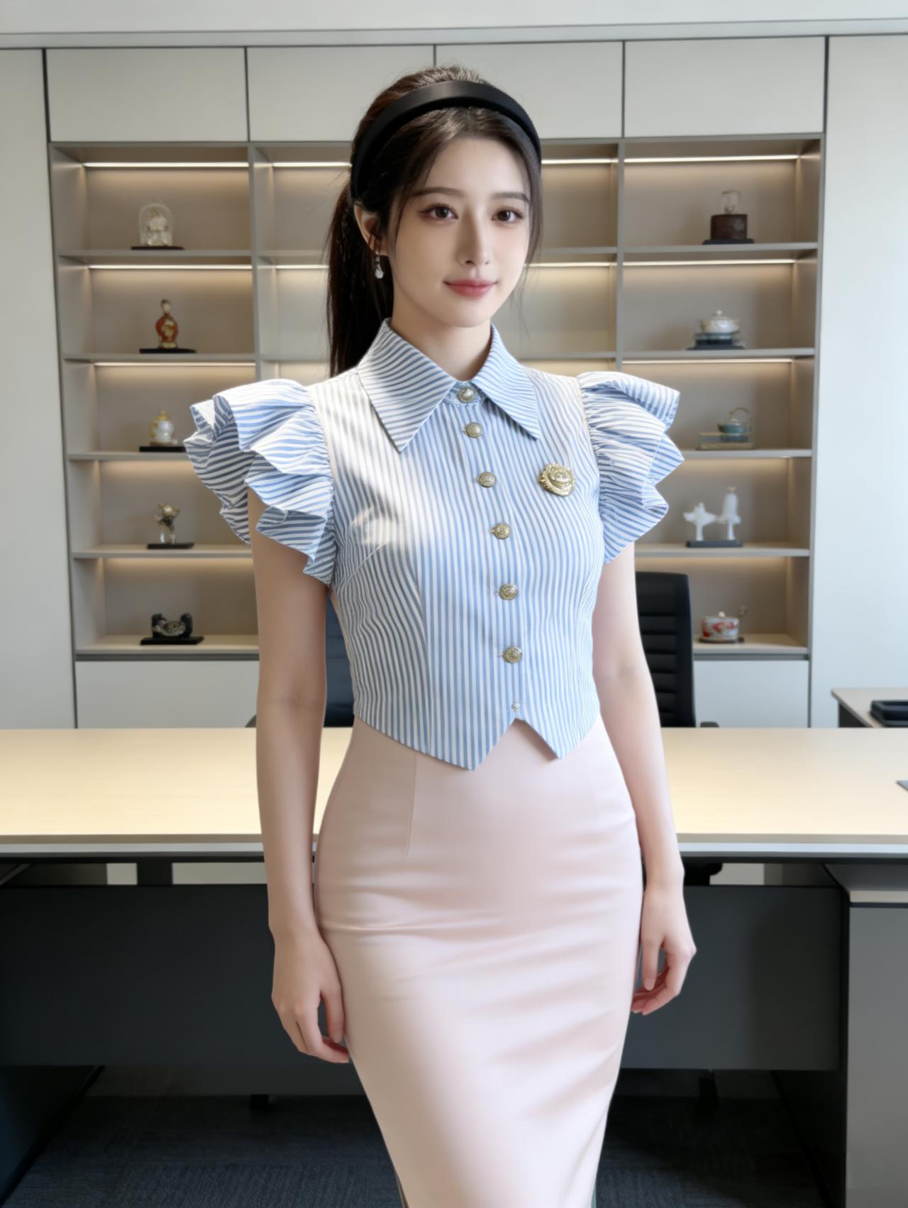 浅粉色的短裙也很好看哦！