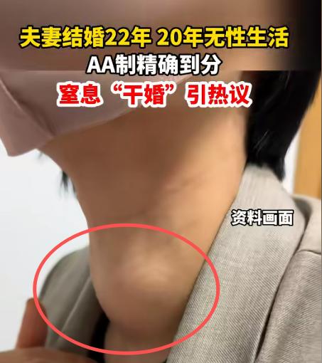 突然有点懂这个女人了，
22年，20年没有性生活，
可能不是因为不想，而是因为已