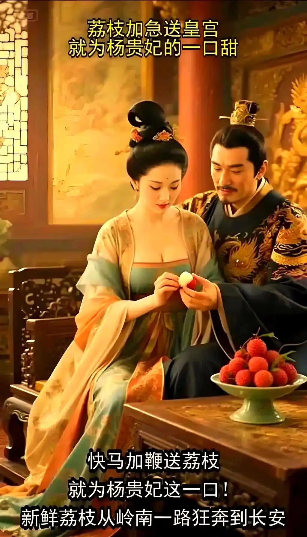 杨贵妃在长安吃到的第一颗荔枝，走的是从蜀地涪州出发的荔枝道。七成熟的鲜果带着枝叶