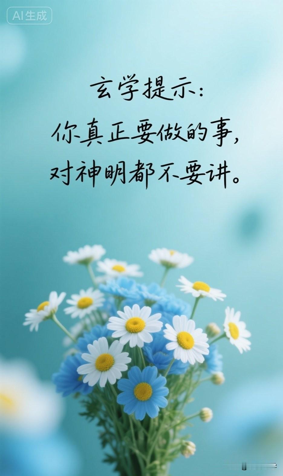玄学提醒：你真正要做的事，对神明都不要讲。

网上有个很玄的说法：“事以密成，语