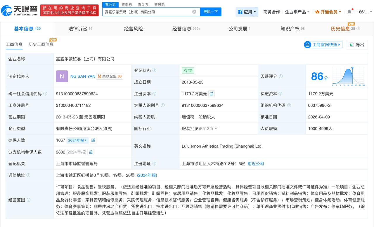 Lululemon关联公司涉多起纠纷

Lululemon拥有超160家分支机构