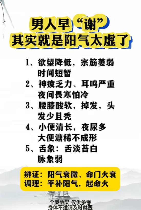 阳气亏虚与男性健康问题的中医解读