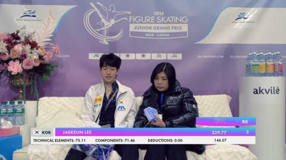 2026jgp拉脱维亚站 李在根自由滑三连跳有点可惜，比较平稳的完成了节目~配置