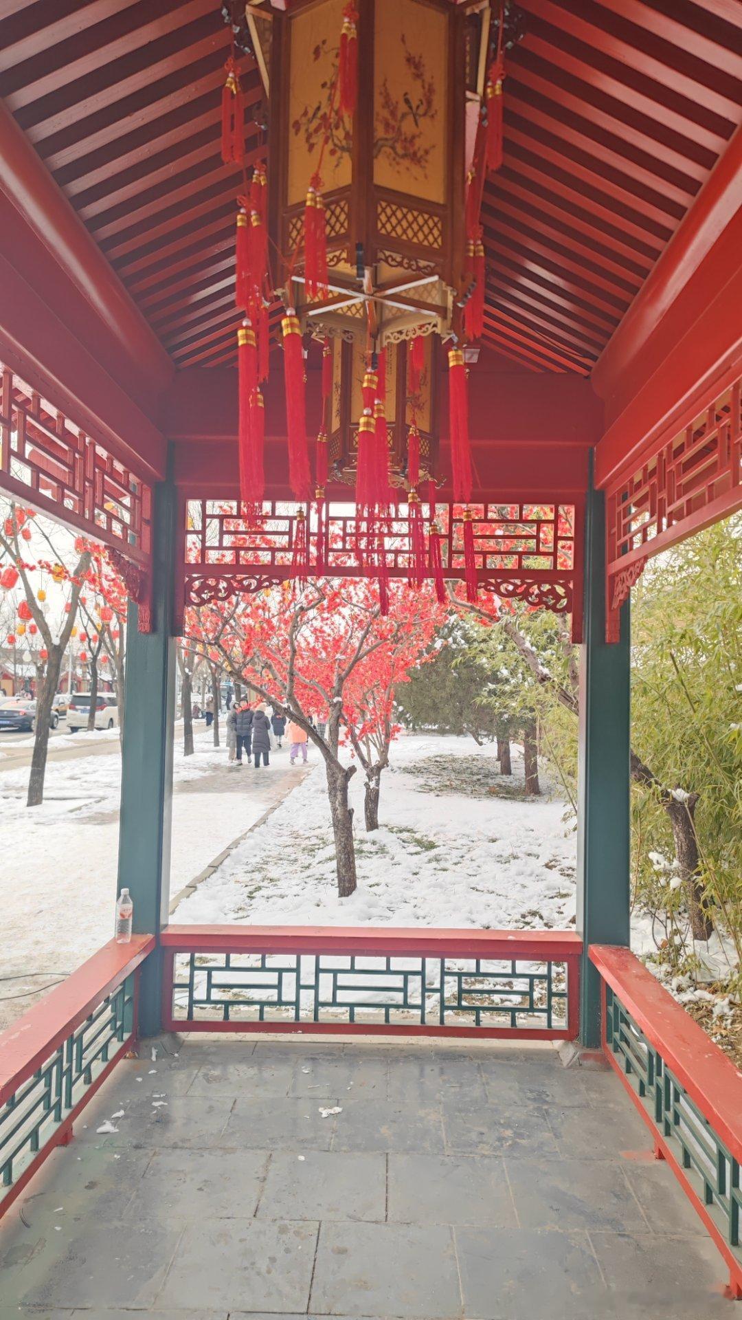 雪后颐和园外同庆街装扮一新迎新年摄影 北京你好