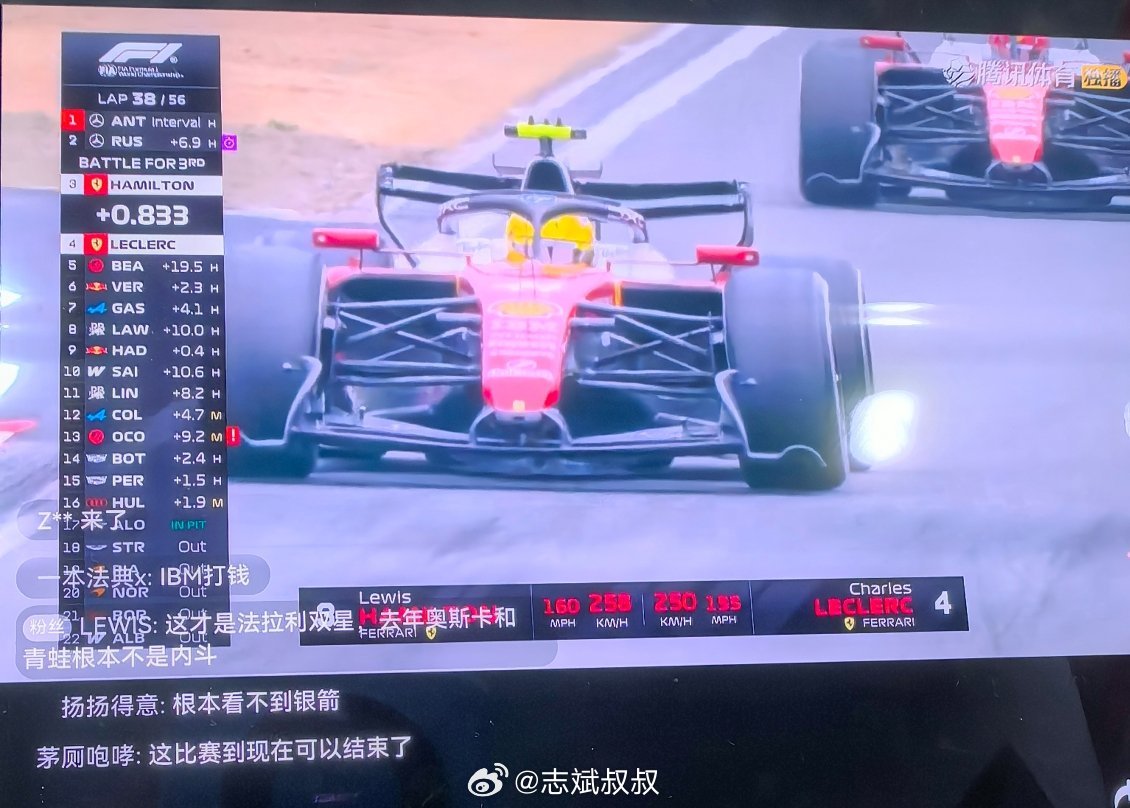 F1上海站正赛的精彩，全靠法拉利提供了。有精彩的缠斗，用电策略和良性的队内竞争。