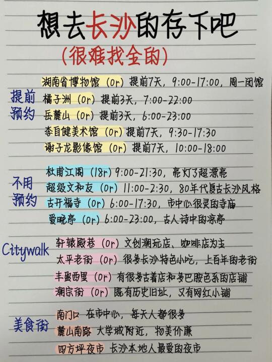 研究一整天做的长沙攻略真的已经next level