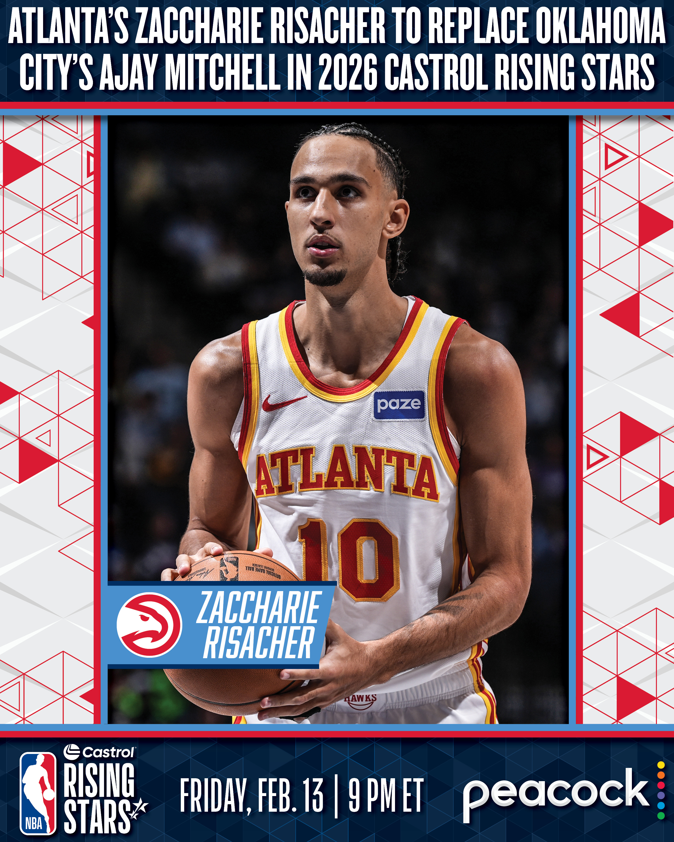 英格拉姆顶替受伤的库里入选全明星，另外里萨谢顶替受伤的阿贾·米切尔入选新秀赛。2