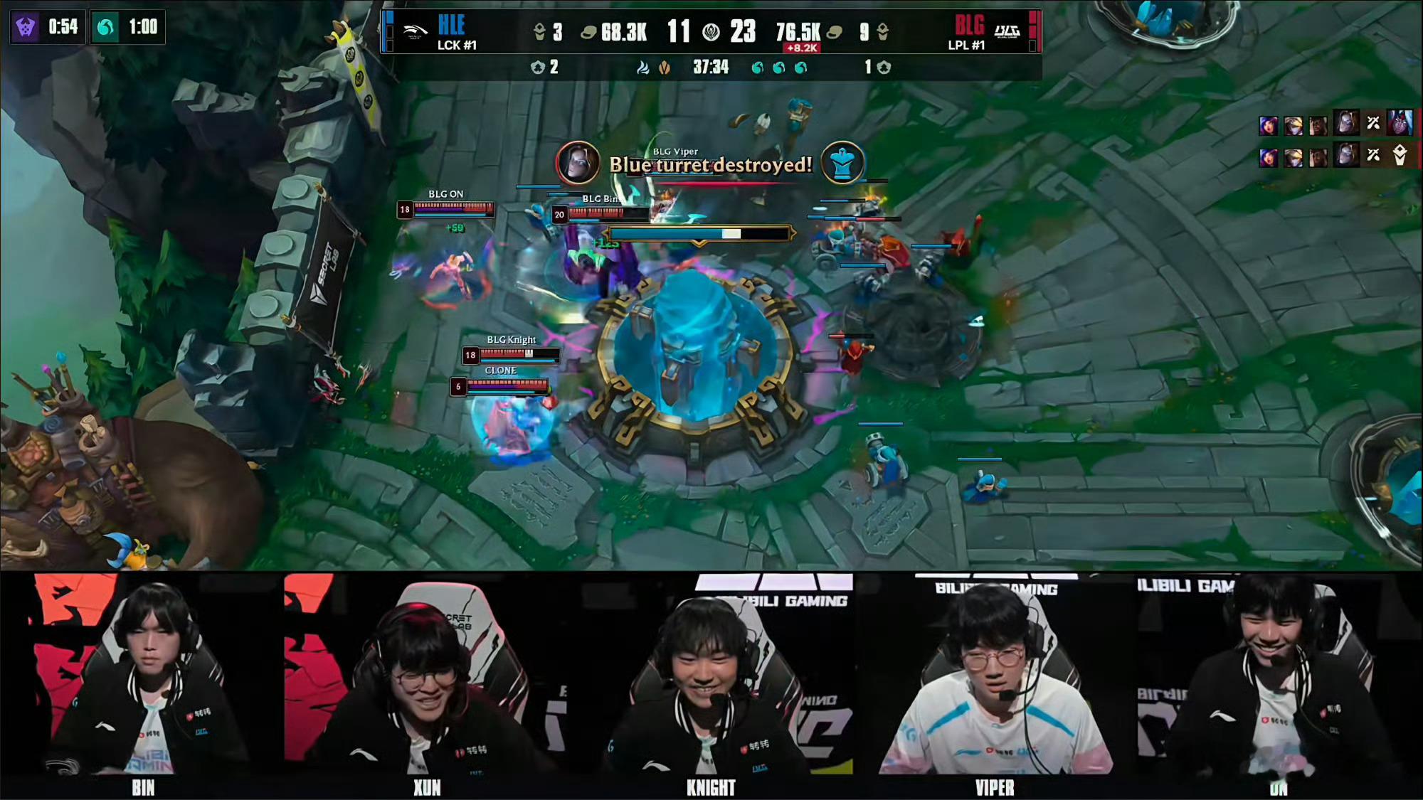 BLG 3-1 HLE 本质4-0！BLG挺进决赛！HLE对战BLGBLG15分