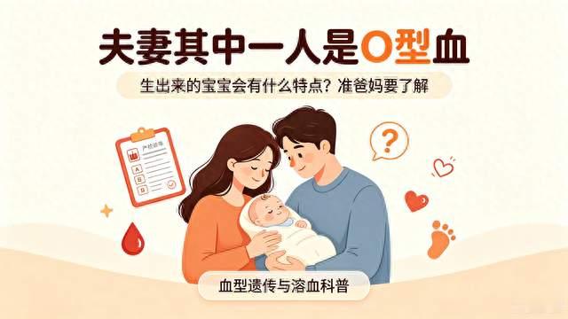 夫妻其中一人是O型血，生出来的宝宝会有什么特点？准爸妈要了解