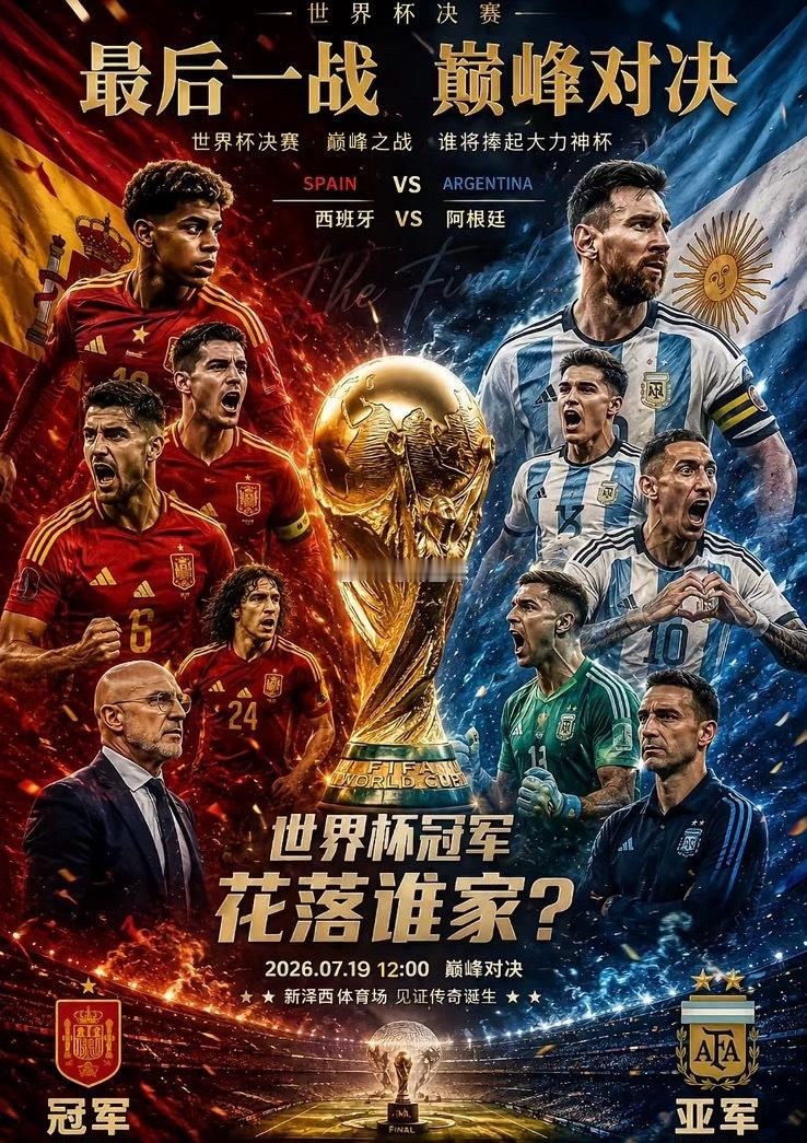 周日104：世界杯   西班牙VS阿根廷2026.7.20      03:00