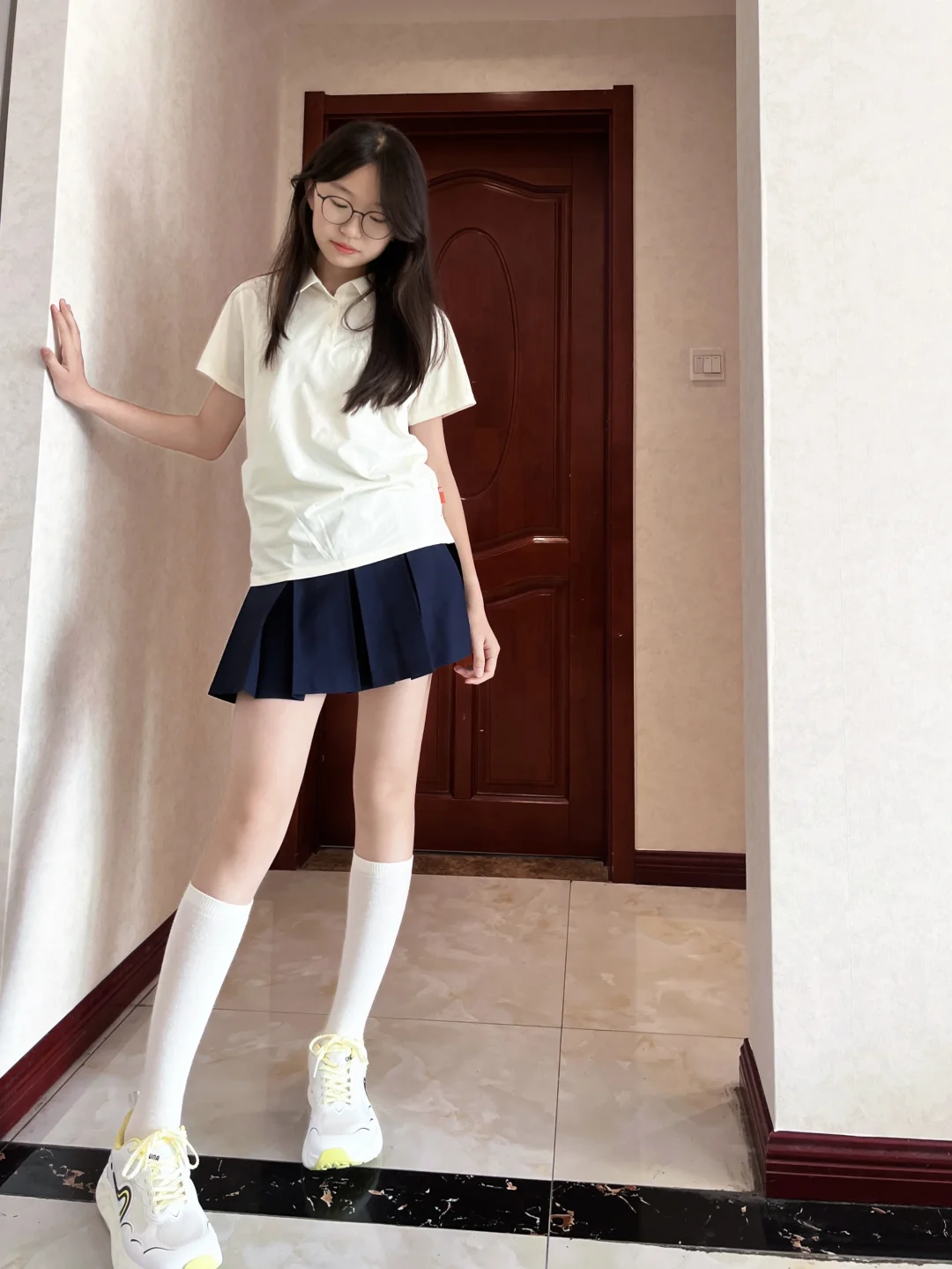 10后就这么穿🔥polo衫和百褶裙就是绝配