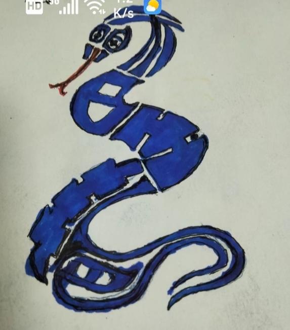 〔看图猜字〕图中画面隐藏几个字。作者太有才了！造型挺别致。有欣赏价值。你能看出来