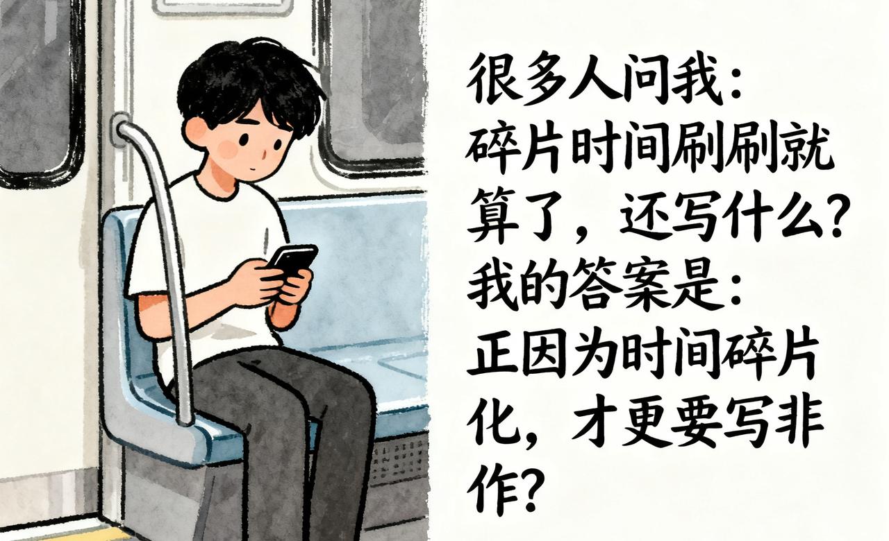 为什么我坚持用手机写作？

很多人以为碎片时间只能刷刷信息 
其实，碎片时间最该