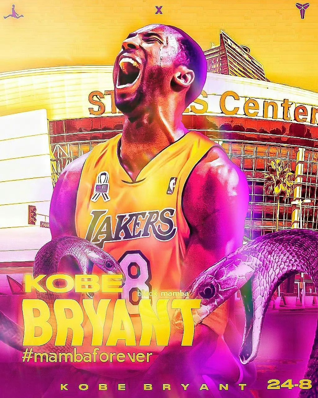 科比退役的第3755天&科比睡着的2373天，miss you💜💛Mamba