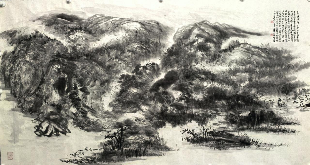 蜀山烟云今日热点 
作画，水墨为上。然水墨又隐于笔墨当中尤为难，世人道墨团团里黑