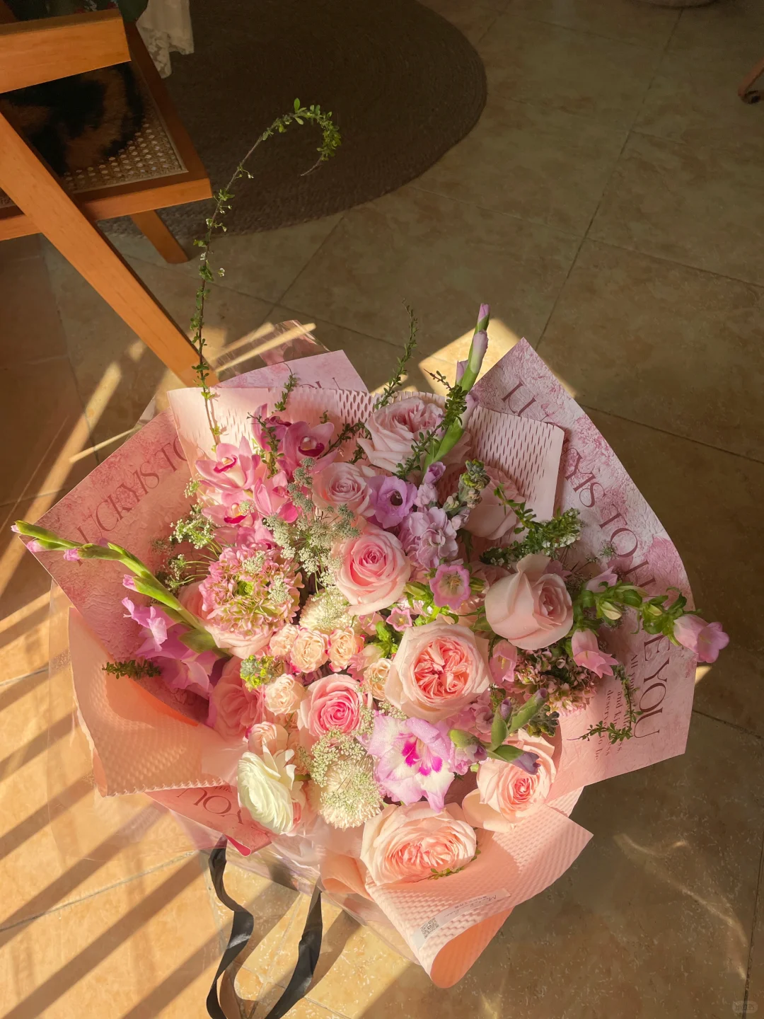 每天少不了的粉色系花束💕