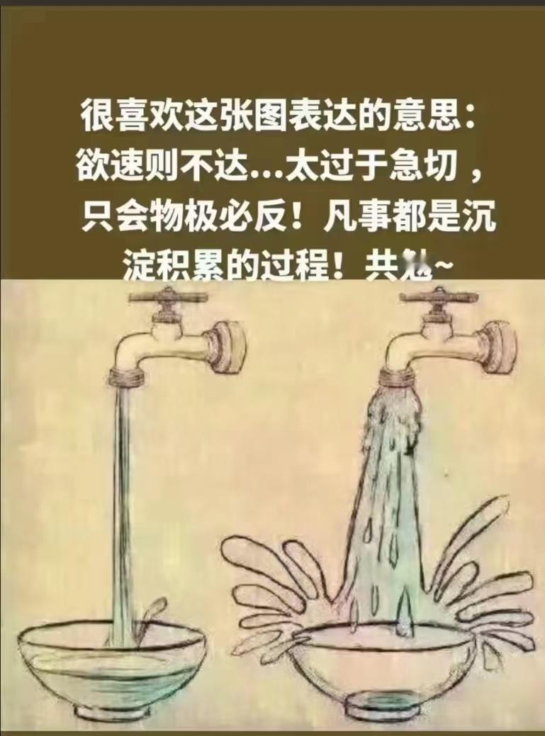 欲速则不达，凡事都急不得。不是有了效果才坚持，而是坚持了才有收获。急于求成，反而