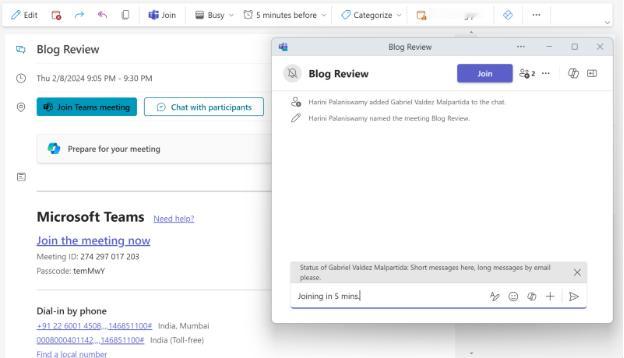 新版 Outlook for Windows 即将支持 Teams 会议聊天窗口