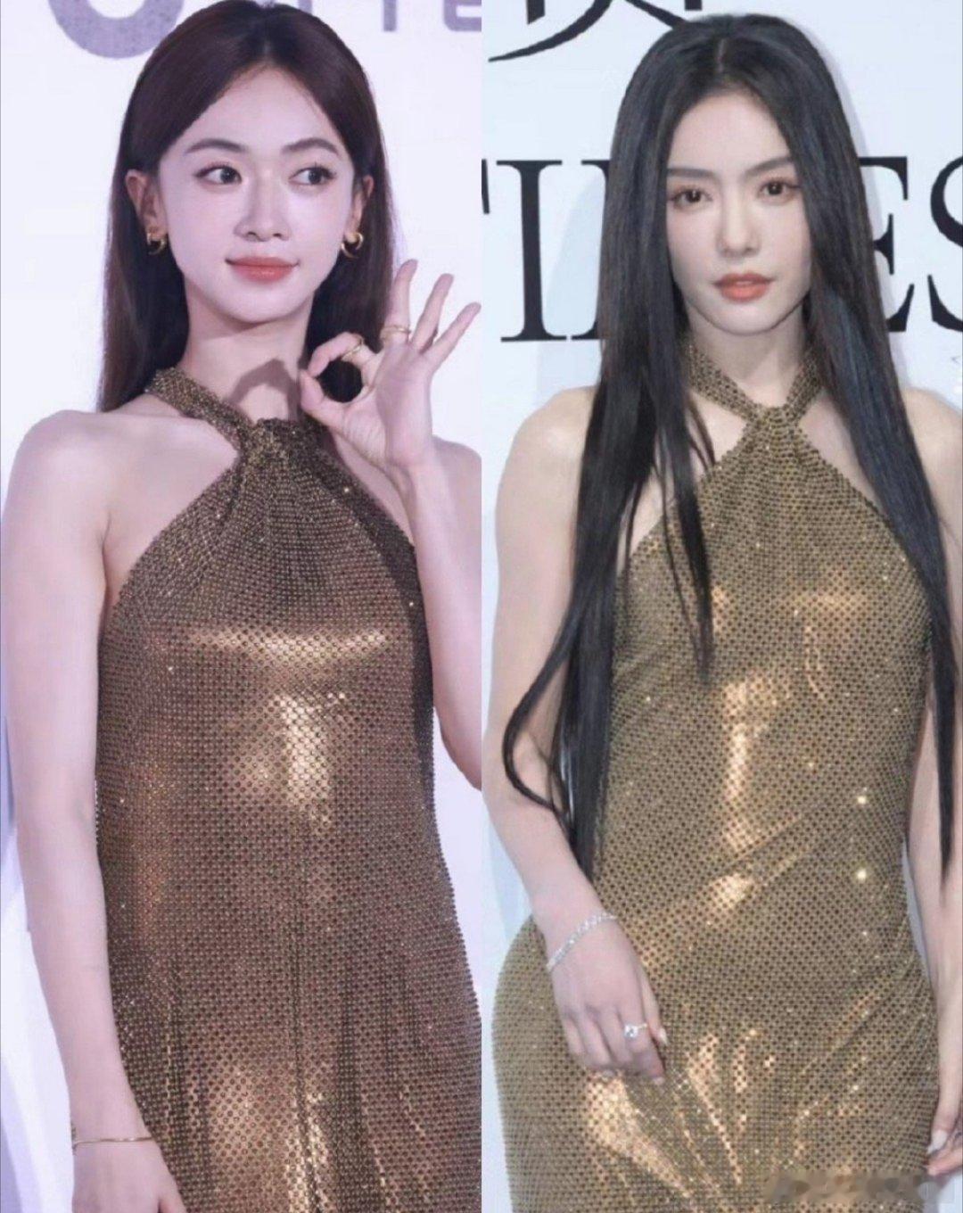 吴谨言和蔡文静同款[允悲][允悲][允悲]现在的造型师都不查重嘛？？ ​​​