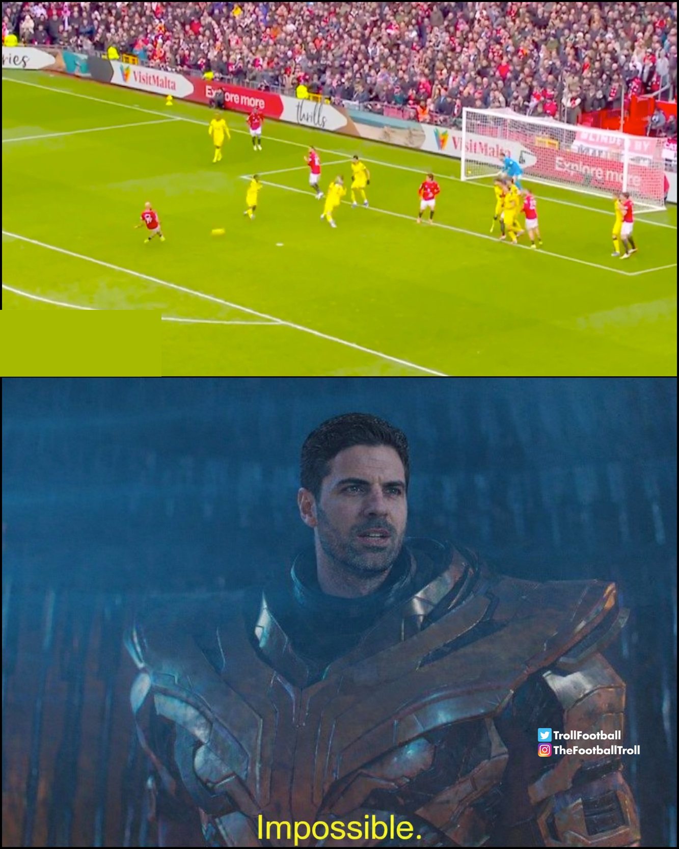 🔻“阿尔特塔看着曼联从角球中得分，门将没有任何纠缠”抽象曼联热点现场海外新鲜事