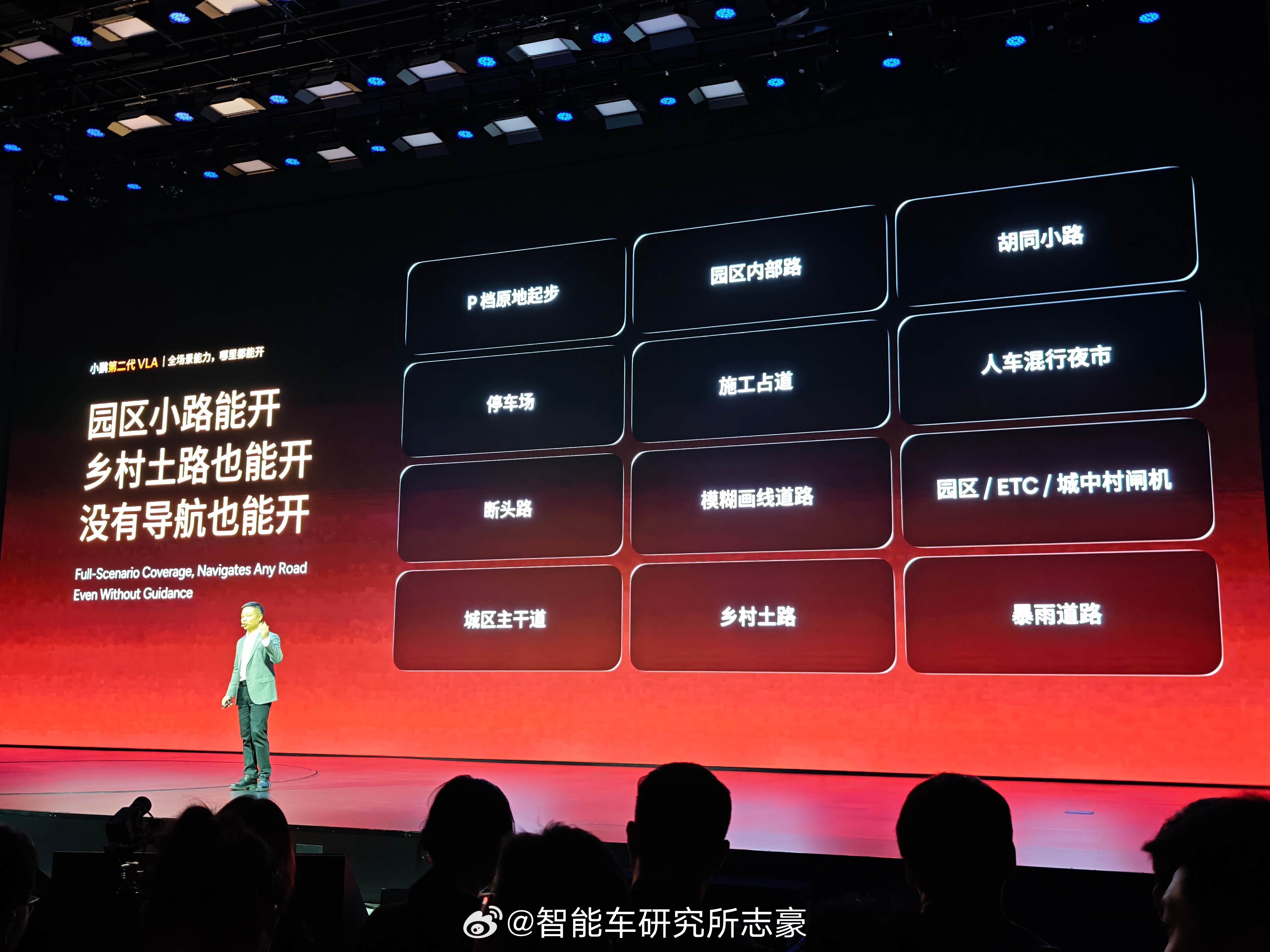 小鹏第二代vla，总几个关键词：可以原地p挡起步激活大雨天视野差也能开，能用能在