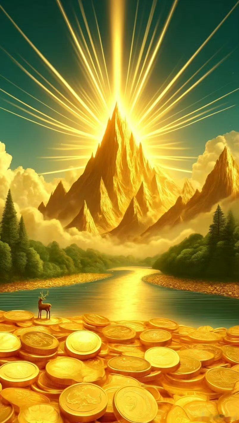日照金山，看到后财运满满，点赞，把金山带回去吧。