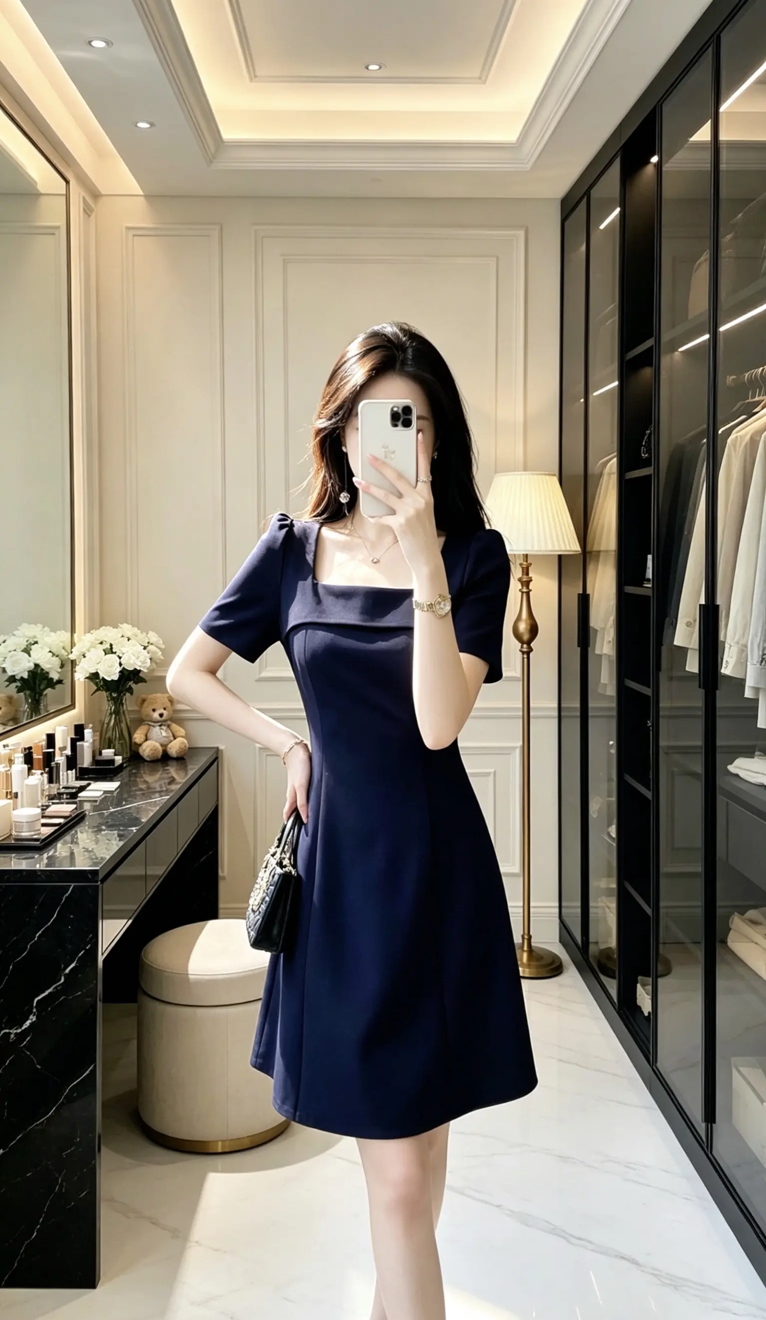 显瘦气质简约纯色连衣裙 显瘦又高级的连衣裙 好看又显身材的连衣裙 简约...
