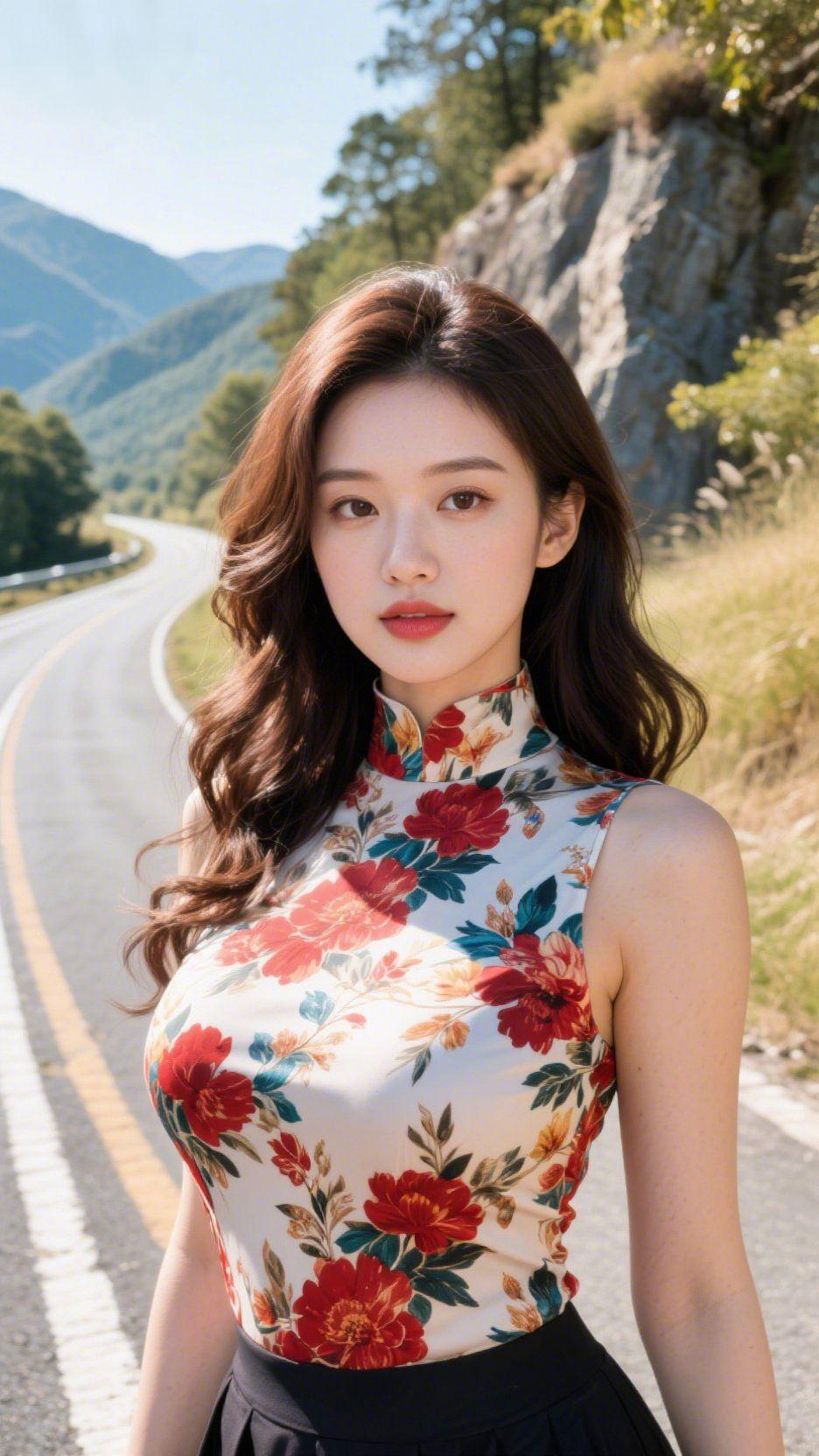 山径晴光行
 
晴空湛湛净无埃 远嶂连绵向晓开
青峰叠翠连云起 峻岭横空接汉来