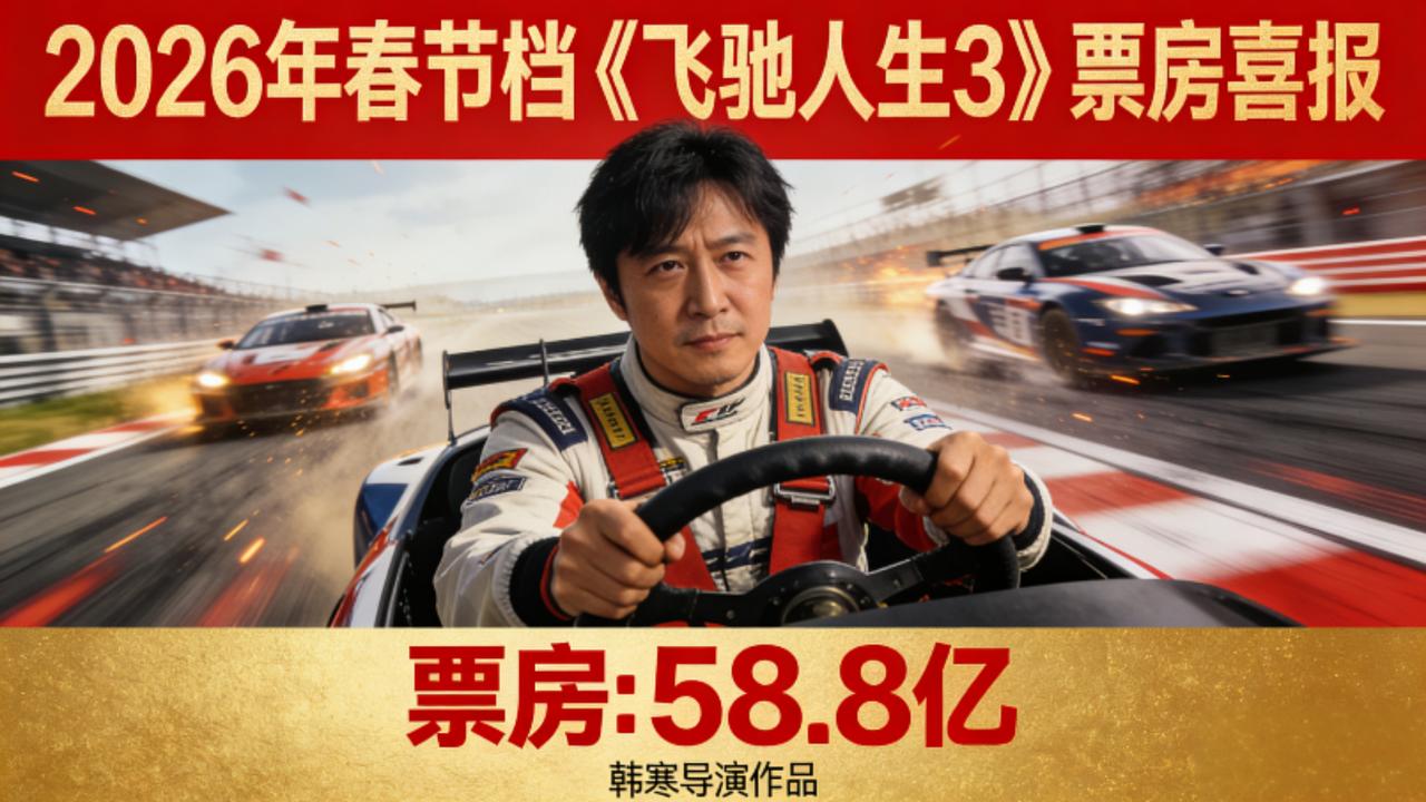 春节档最大赢家！韩寒凭《飞驰人生3》封神，商业进化论太硬核
 
2026年春节档