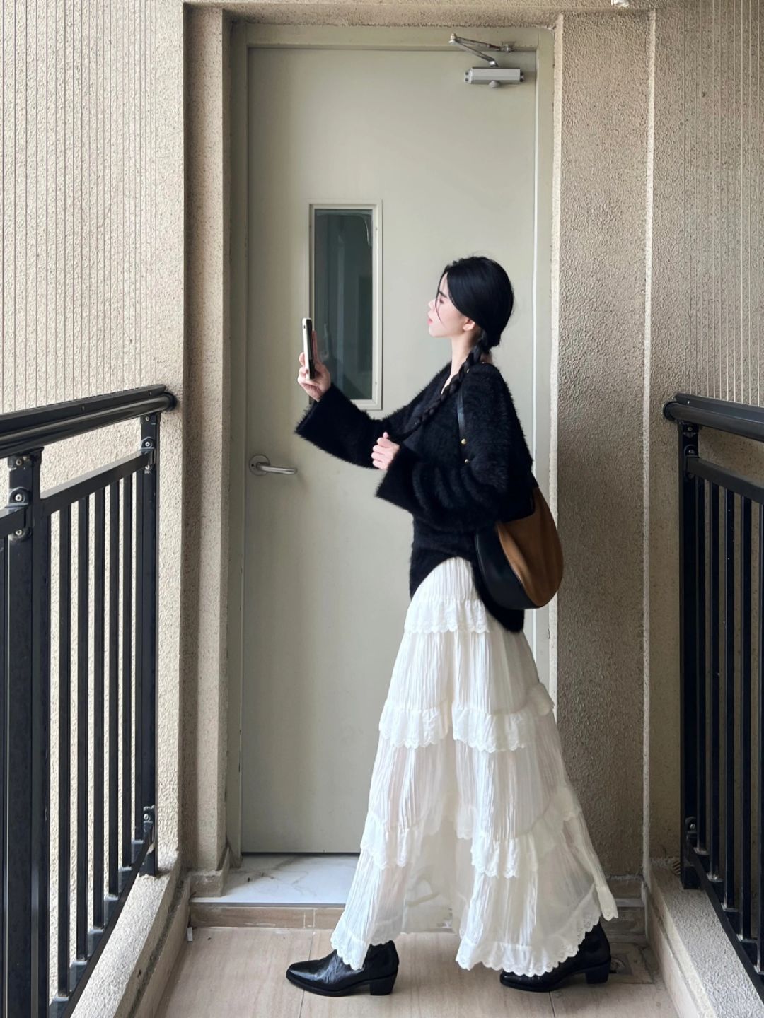 穿了5次的小白裙！春夏秋冬它都可以！