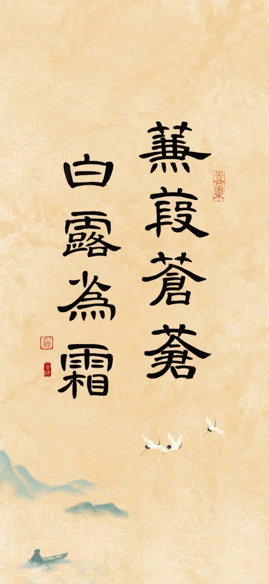 白露·蒹葭苍苍，白露为霜
