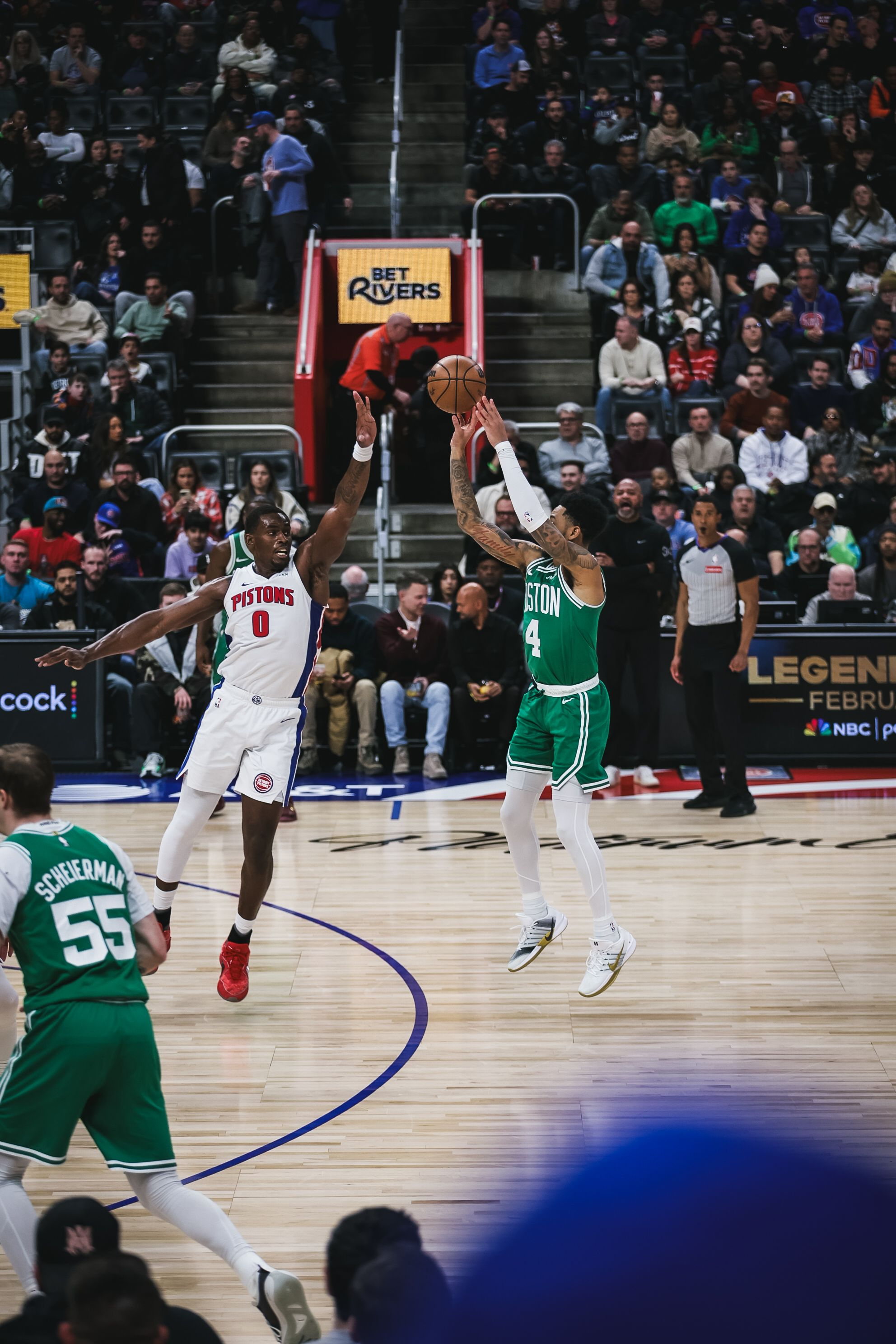安芬尼-西蒙斯面对杜伦防守，顶投直接三分命中！71平波士顿凯尔特人 ｜Diffe