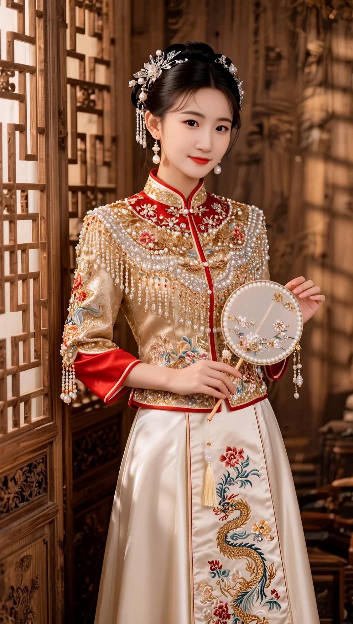 AI中式新娘写真