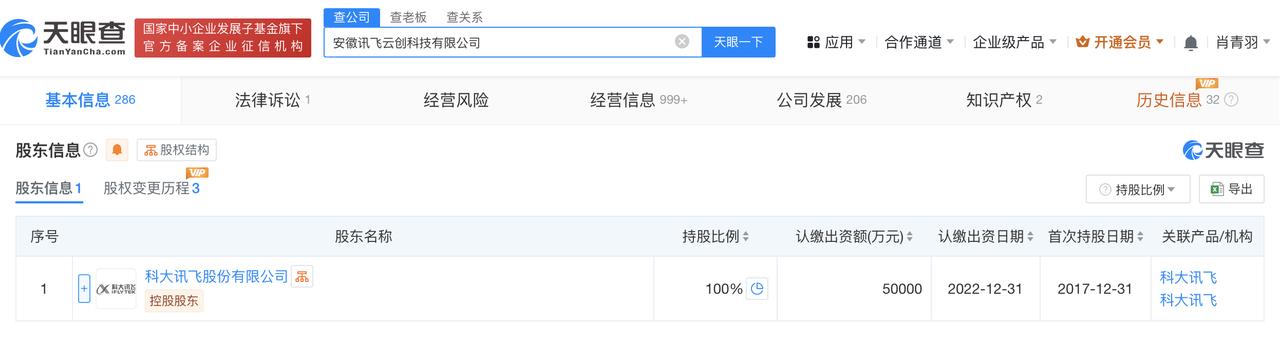 胡国平卸任讯飞云创公司执行董事
#科大讯飞旗下讯飞云创法定代表人变更#
天眼查A