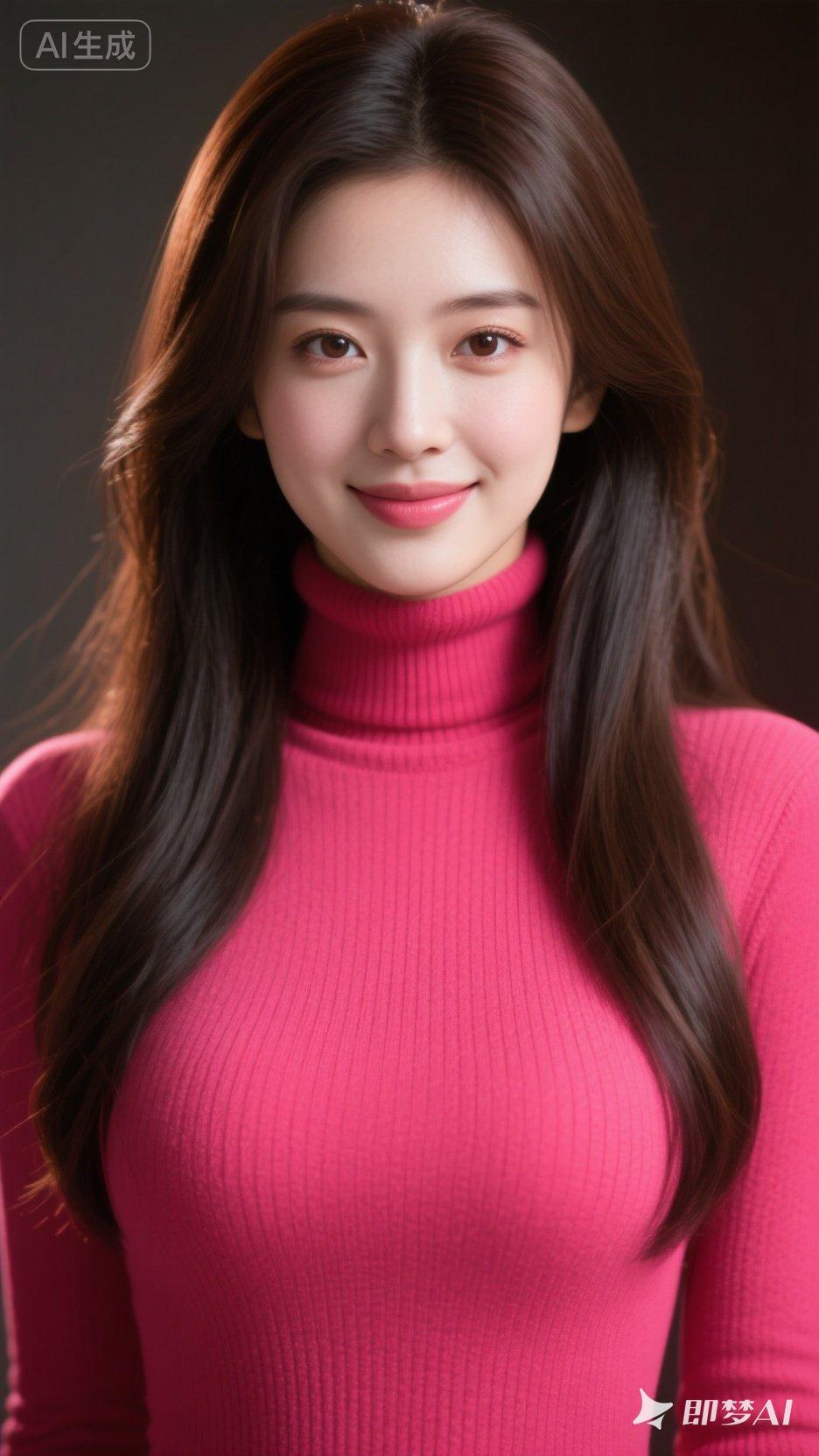 温柔甜美的粉色毛衣，搭配自然妆容，元气满满的一天！💖🌸